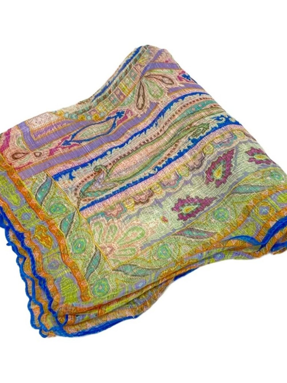 ETRO Green Blue Multi Scarf